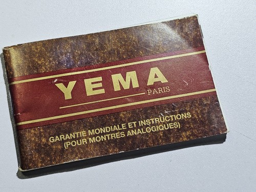 Manuel instruction yema - instruction, montre